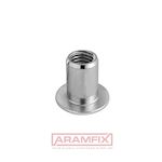 WS9062 Wedge (Channel) Nut M5x15mm AISI 303 PLAIN Stainless Hex METRIC Countersunk